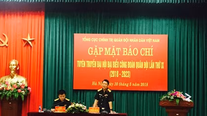 Đại hội đại biểu Công đoàn Quân đội lần thứ IX sẽ diễn ra từ 22 đến 24-5