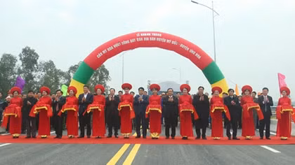 Hà Nội: khánh thành công trình cầu Mỹ Hòa vượt sông Đáy