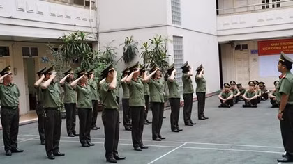 Cục Truyền thông CAND tập huấn điều lệnh, quân sự võ thuật