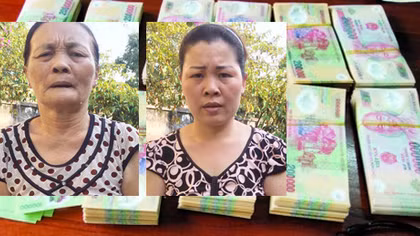 Mẹ và con gái tàng trữ gần 60 triệu đồng tiền giả