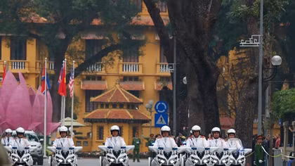 Ngắm dàn mô tô "khủng" của lực lượng Công an đưa đón đoàn Mỹ - Triều