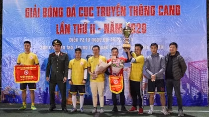 Bế mạc giải bóng đá Cục Truyền thông CAND lần thứ II năm 2020