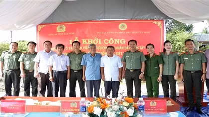 Xây dựng nhà tặng hội viên cựu CAND có hoàn cảnh khó khăn ở Tây Ninh