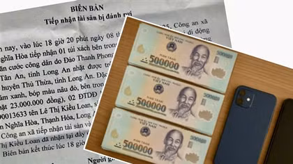 Thiếu tá Cảnh sát cơ động nhặt được của rơi tìm người trả lại