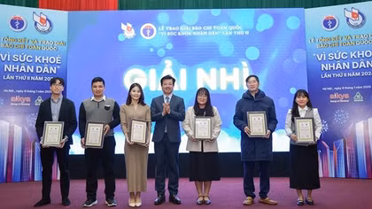 Trao Giải Báo chí toàn quốc "Vì sức khoẻ nhân dân" lần thứ II