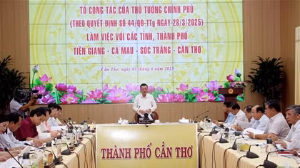 Tổ công tác của Thủ tướng Chính phủ làm việc với 4 tỉnh, thành Tây Nam bộ