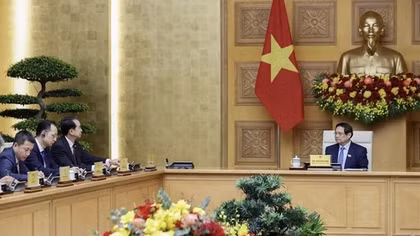 Thủ tướng Phạm Minh Chính tiếp Đại sứ Trung Quốc tại Việt Nam Hà Vĩ