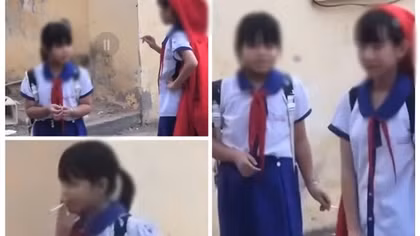 Làm rõ video nhóm nữ học sinh tiểu học hút thuốc trong sân trường