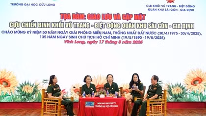 Đại học Cửu Long giao lưu với cựu chiến binh Khối vũ trang Biệt động Quân khu Sài Gòn - Gia Định