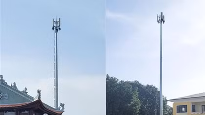 Núp bóng tài trợ cột điện chiếu sáng đa năng để lắp đặt chui trạm phát sóng