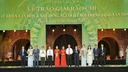Trao giải báo chí về phát triển văn hóa và xây dựng người Hà Nội thanh lịch, văn minh