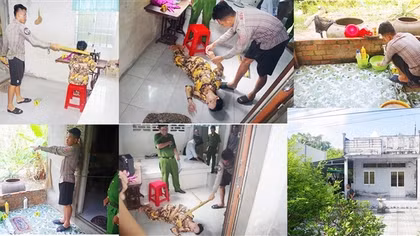 Thực nghiệm hiện trường vụ cháu đánh bà nội để cướp vàng