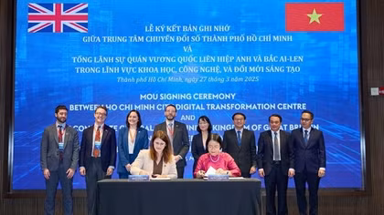 Việt Nam và Anh tăng cường hợp tác về chuyển đổi số