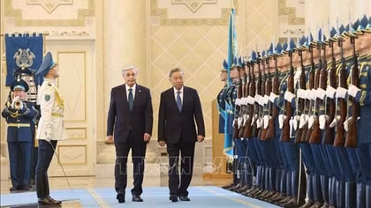Lễ đón Tổng Bí thư Tô Lâm và Phu nhân thăm cấp Nhà nước Cộng hòa Kazakhstan