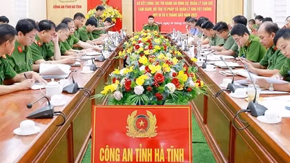 Công an Hà Tĩnh sơ kết công tác thi hành án hình sự, quản lý giam giữ và hỗ trợ tư pháp quý III