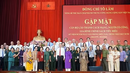 Toàn văn bài phát biểu của Tổng Bí thư Tô Lâm tại buổi Gặp mặt cán bộ lão thành cách mạng, người có công, gia đình chính sách tiêu biểu