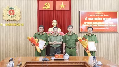 Công an TP Cần Thơ khen thưởng các đơn vị bóc gỡ đường dây ma túy liên tỉnh