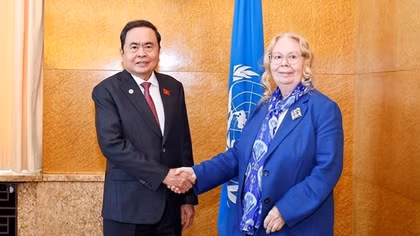 Chủ tịch Quốc hội gặp Tổng Giám đốc Văn phòng Liên hợp quốc tại Geneva