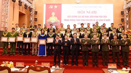 Biểu dương các mô hình, điển hình tiên tiến trong phong trào toàn dân bảo vệ ANTQ tỉnh Phú Thọ