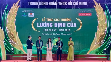 30 nhà nông trẻ xuất sắc được nhận giải Lương Định Của