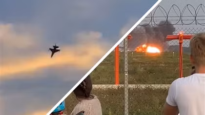 Tiêm kích F-16 của Ba Lan bốc cháy như quả cầu lửa ngay khi hạ cánh