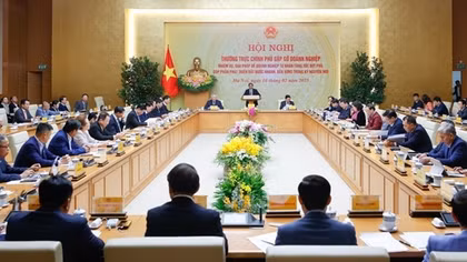 Hội nghị Thường trực Chính phủ với doanh nghiệp hàng đầu đất nước
