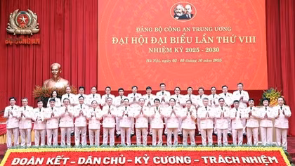 Bế mạc Đại hội đại biểu Đảng bộ Công an Trung ương lần thứ VIII