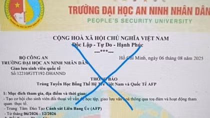 Cảnh giác lừa đảo nhận học bổng tại Cảnh sát liên bang Úc