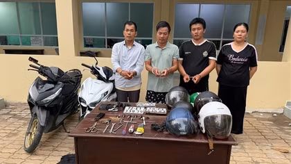 Triệt phá nhóm đối tượng trộm cắp và tiêu thụ xe máy liên tỉnh