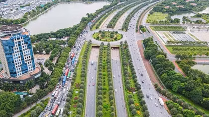 Chính thức phân luồng thí điểm hạn chế xe tải nặng trên đại lộ Thăng Long và quốc lộ 32