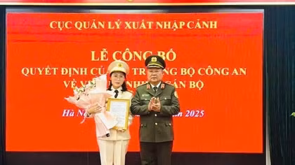 Trưởng Công an cửa khẩu Tân Sơn Nhất được bổ nhiệm Phó Cục trưởng Cục QLXNC