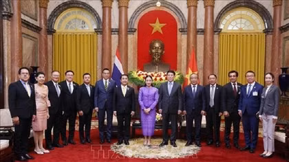 Chủ tịch nước Lương Cường tiếp Thủ tướng Thái Lan