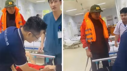 Vượt bão đưa bé trai bị chấn thương não đi cấp cứu