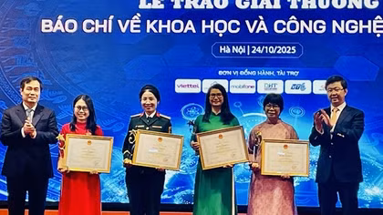 Trao giải thưởng báo chí về khoa học công nghệ năm 2024