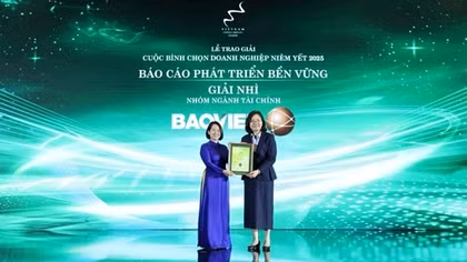 Tập đoàn Bảo Việt đoạt Giải Nhì Báo cáo Phát triển bền vững nhóm ngành tài chính