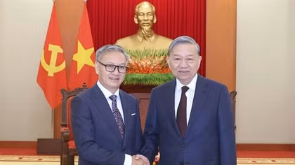 Tổng Bí thư Tô Lâm tiếp Bộ trưởng Ngoại giao Lào Thongsavanh Phomvihane