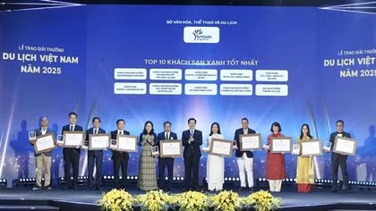 Giải thưởng Du lịch Việt Nam 2025 vinh danh 113 doanh nghiệp, đơn vị tiêu biểu