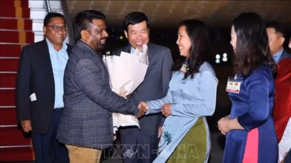 Tổng thống Sri Lanka Anura Kumara Dissanayaka bắt đầu thăm cấp Nhà nước đến Việt Nam
