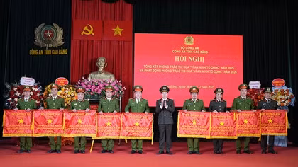 Công an tỉnh Cao Bằng tổng kết công tác năm 2025, triển khai nhiệm vụ năm 2026