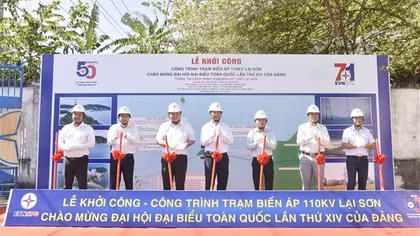 Khởi công xây dựng Trạm biến áp 110kV Lại Sơn
