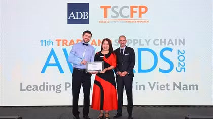 Lập “cú đúp” giải thưởng từ ADB, TPBank ghi dấu ấn trên bản đồ tài trợ thương mại toàn cầu