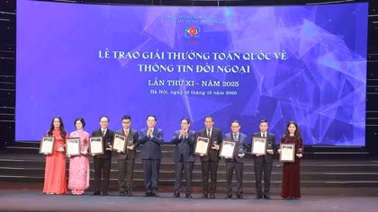 Trao Giải thưởng toàn quốc về thông tin đối ngoại lần thứ XI