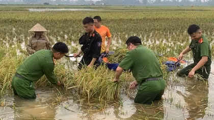 Sát cánh giúp dân trong bão lũ - minh chứng phản bác các thông tin sai trái
