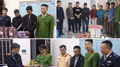 Bắt nhóm 14 đối tượng, thu giữ gần 2,3 tạ pháo nổ