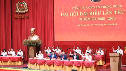 Khai mạc trọng thể Đại hội đại biểu Đảng bộ Công an Trung ương lần thứ VIII