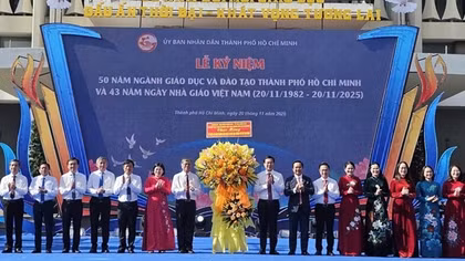 TP Hồ Chí Minh tổ chức lễ kỷ niệm 50 năm ngành giáo dục và đào tạo