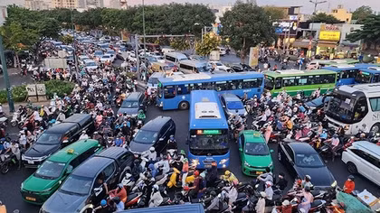 Căng thẳng việc giải quyết ùn tắc giao thông tại TP Hồ Chí Minh dịp cuối năm