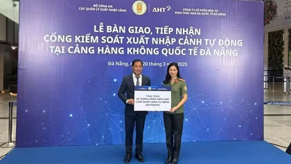 Bộ Công an tiếp nhận hệ thống kiểm soát xuất nhập cảnh tự động tại sân bay quốc tế Đà Nẵng