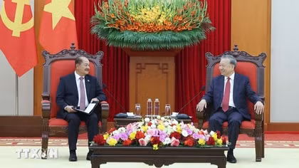 Tổng Bí thư Tô Lâm tiếp Đoàn đại biểu Đảng Nhân dân Cách mạng Lào