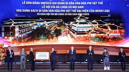 Lễ hội Vía Bà Chúa Xứ núi Sam là Di sản văn hóa phi vật thể đại diện của nhân loại